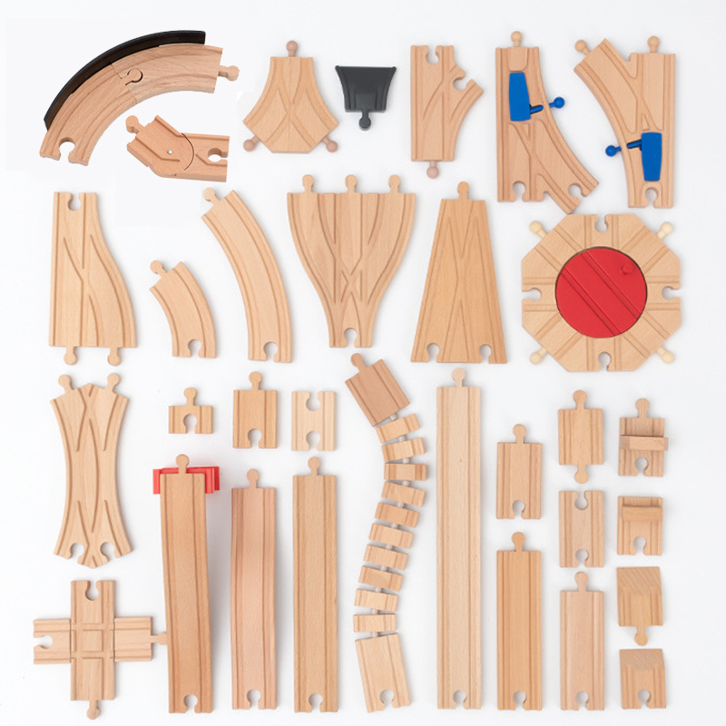 Hot Wheels Car Track Sets - Yeni ahşap parça aksesuarları kayın ağacı