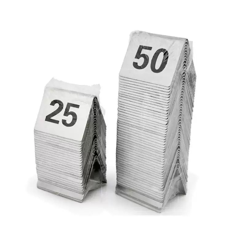 Graded Card Display - Çift Taraflı Paslanmaz Çelik Masa Numaraları