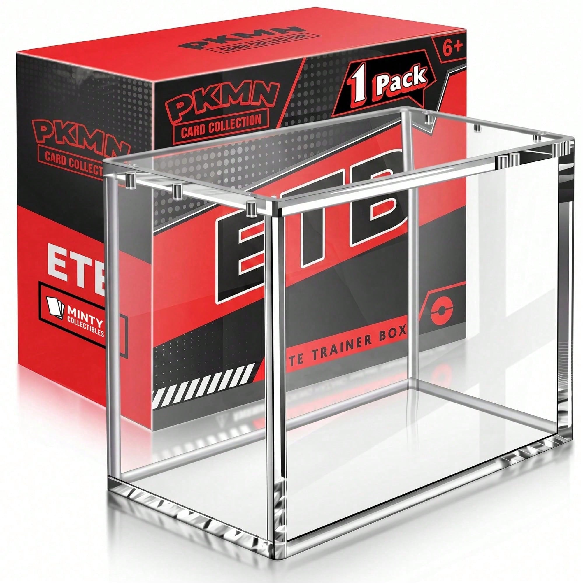 Display Case Acrylic - ETB Şeffaf Manyetik Akrilik Vitrin, 8mm