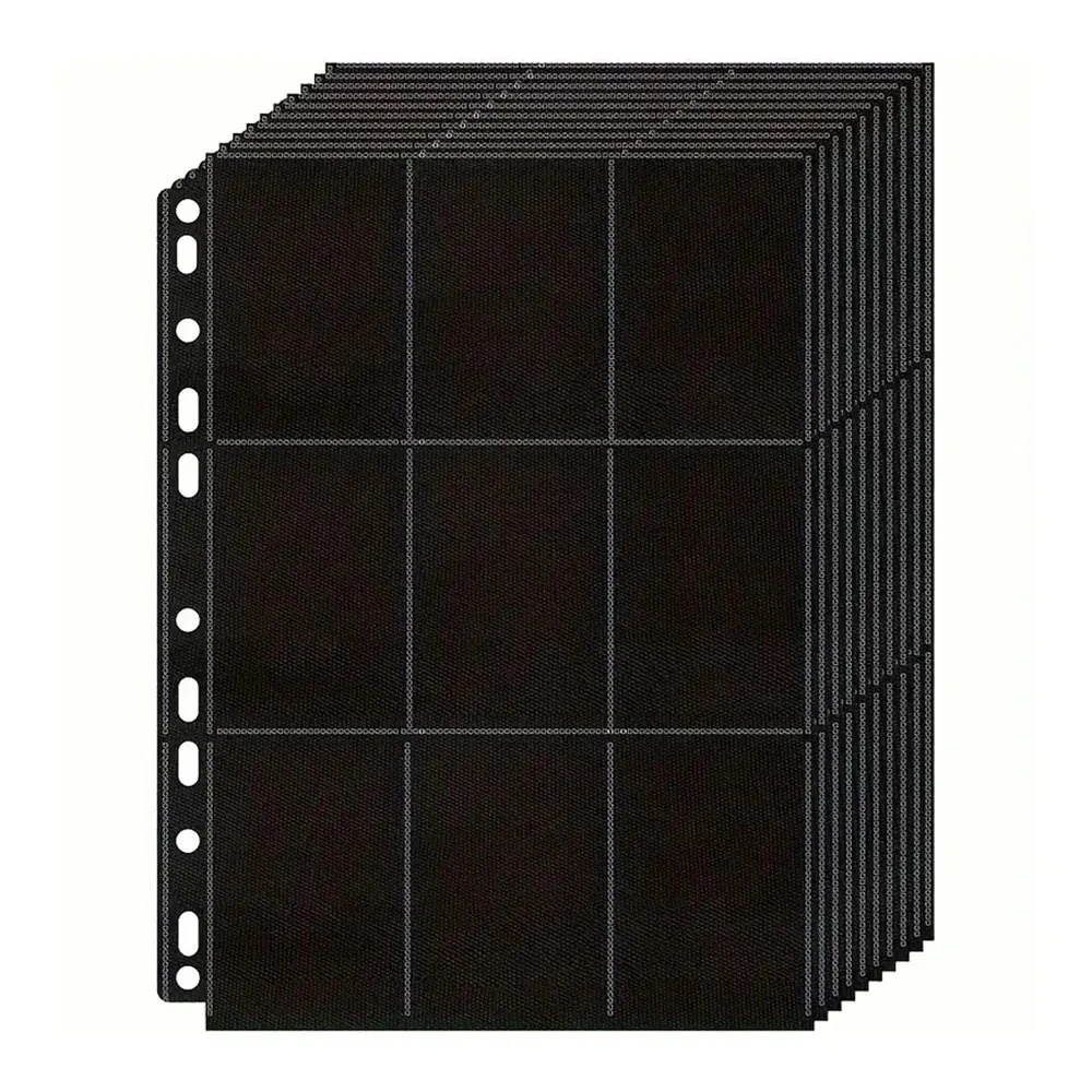 Trading Card Binder - 10'lu Paket Siyah 9 Cepli A4